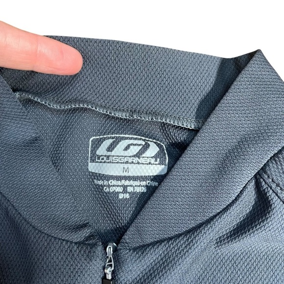 LG Louis Garneau Dark Gray Orange 1/2 Zip Men’s Cycling Jersey Sz M - Picture 4 of 7